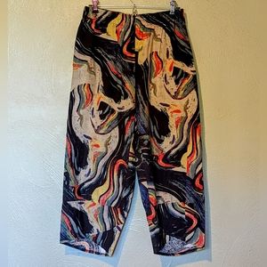 Women's crop linen pants sz L